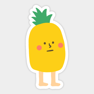 Pineapple with Legs | Cute | Weird | High Quality | Gift | Minimalist Sticker